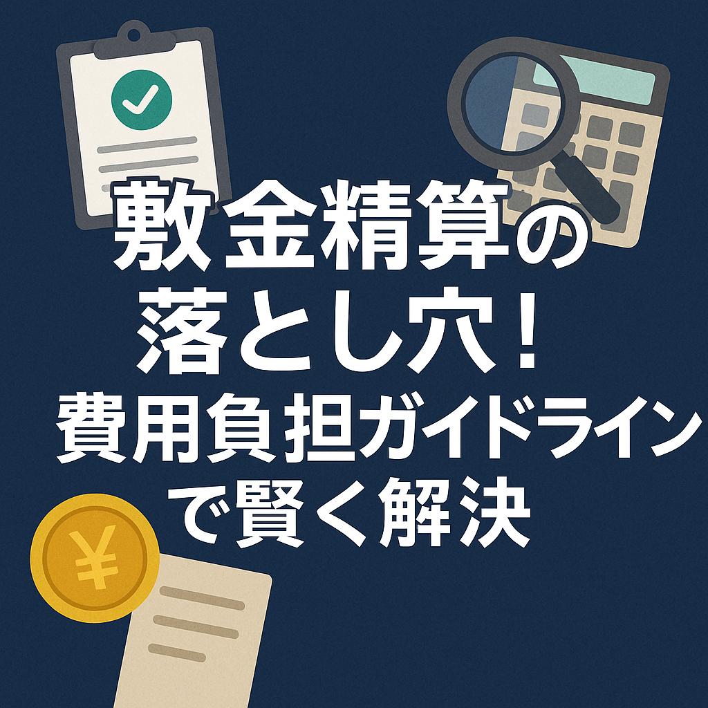 敷金精算の落とし穴！費用負担ガイドラインで賢く解決