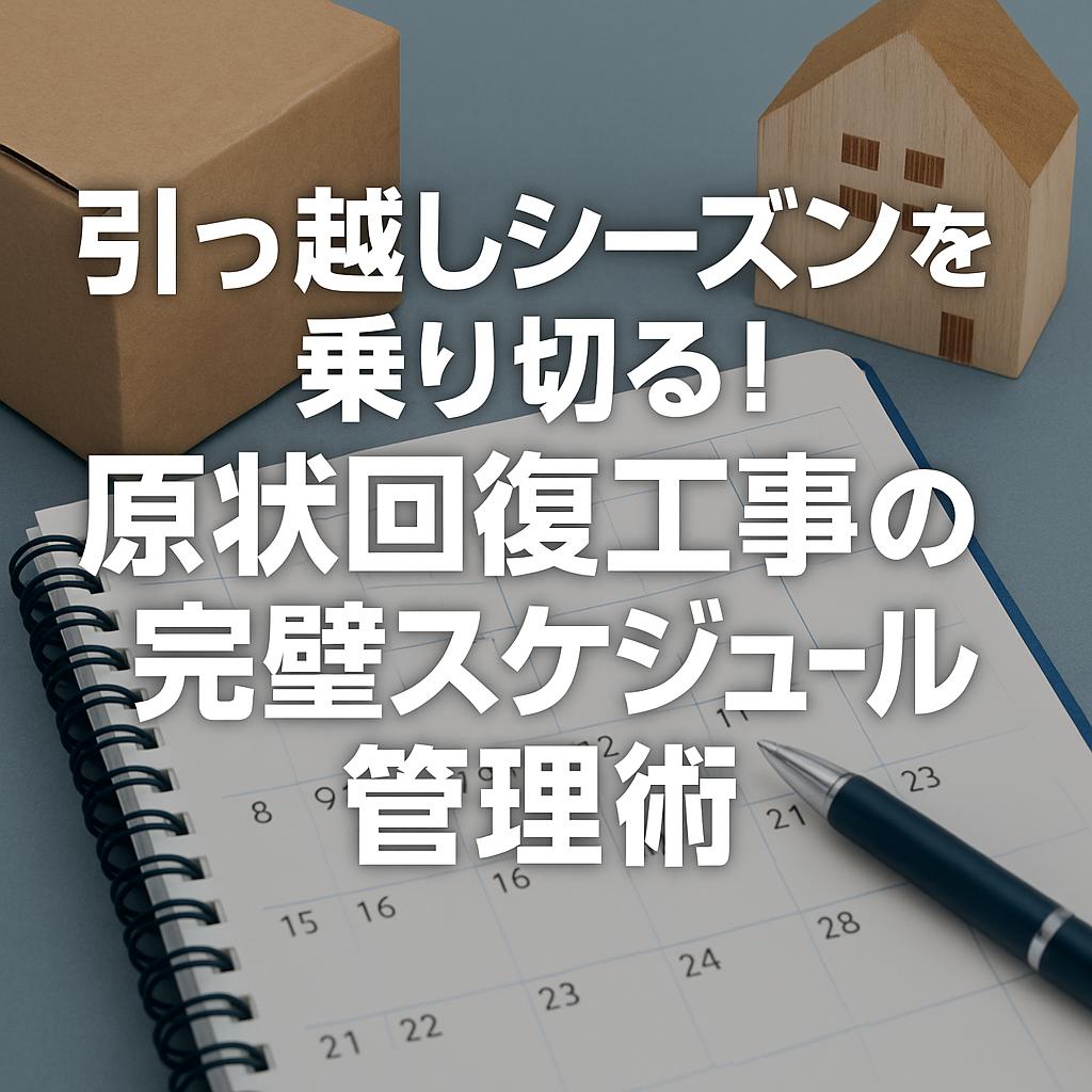 引っ越しシーズンを乗り切る!原状回復工事の完璧スケジュール管理術