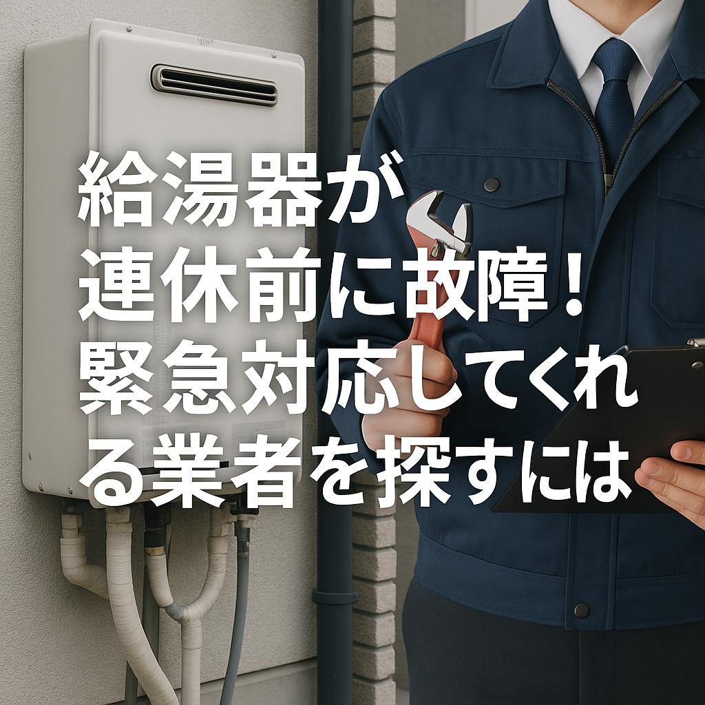 給湯器が連休前に故障!緊急対応してくれる業者を探すには