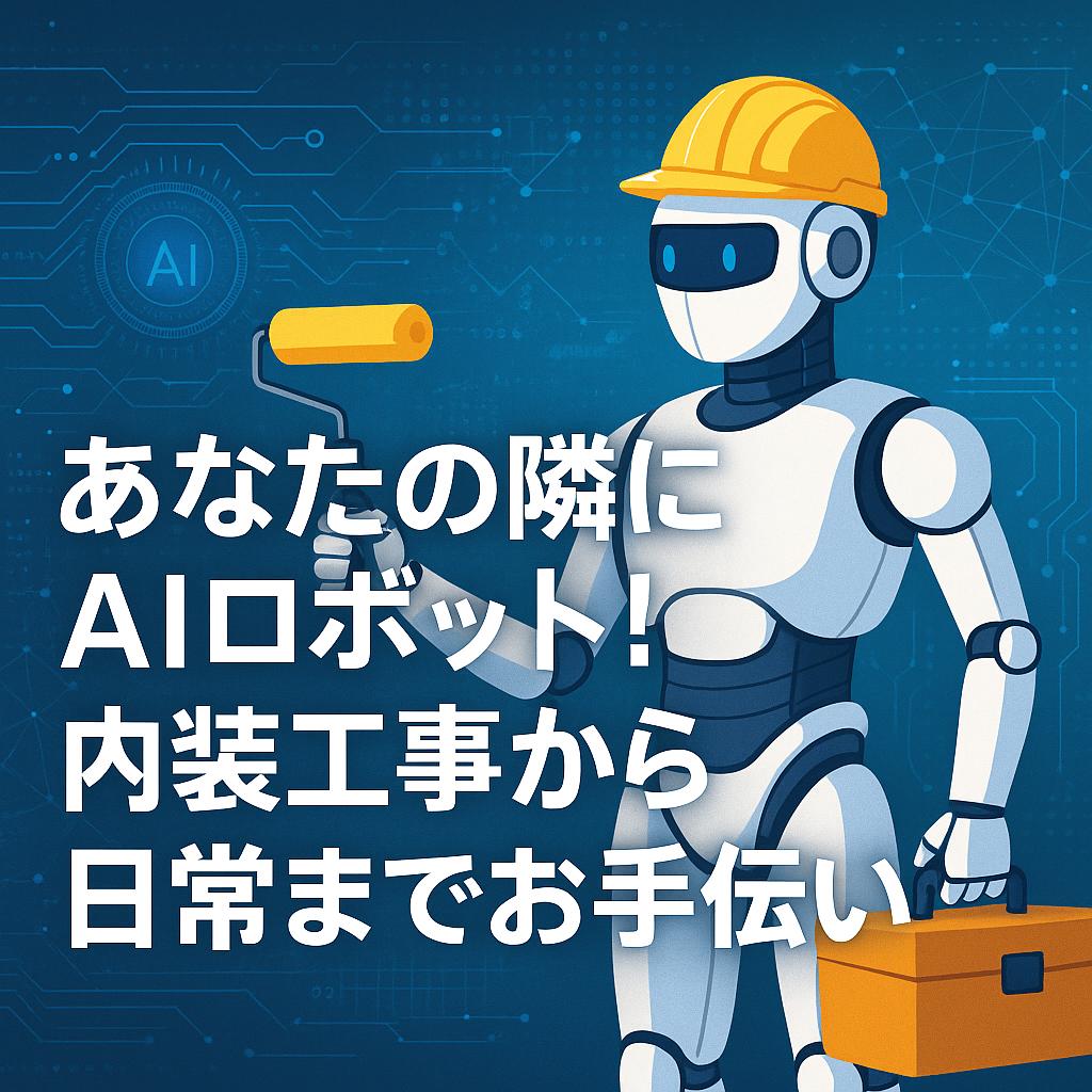 あなたの隣にAIロボット！内装工事から日常までお手伝い